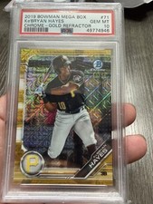 2019 Bowman Mega Box Ke’bryan Hayes Chrome Gold Refractor/50 PSA 10 POP 2