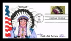 US COVER FLATHEAD NATIVE AMERICAN HEADDRESSES FDC PUGH HAND PAINTED