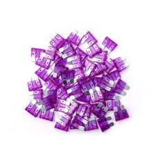 100Pcs 3 Amp Fuses HVAC ATC/ATO Stanbdard Fuse, 3A Car Fuse Blade for Automotive