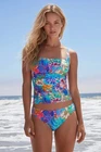 Johnny Was Helena Ruched Tankini Top CSW0424-M