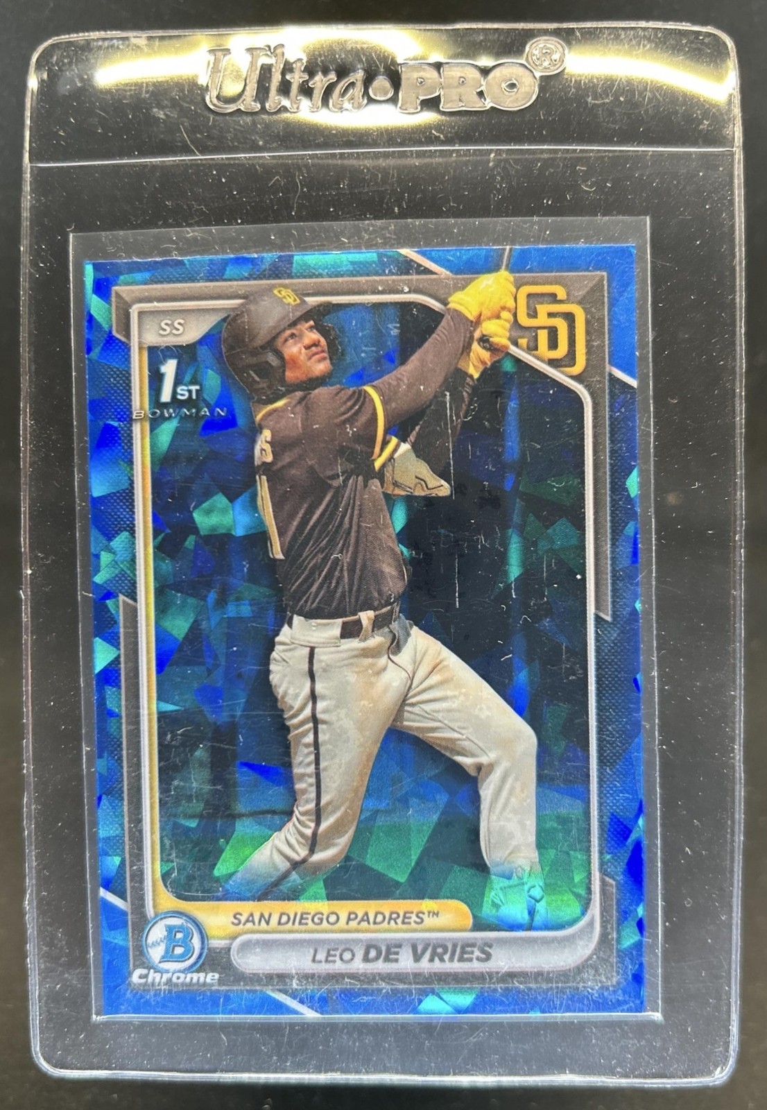 2024 Bowman Chrome Sapphire Leo De Vries 1st Prospect #BCP-179 Padres