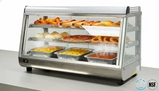43" Countertop Heated Glass Door Food Display Case Warmer NSF ETL 86°F-194°F