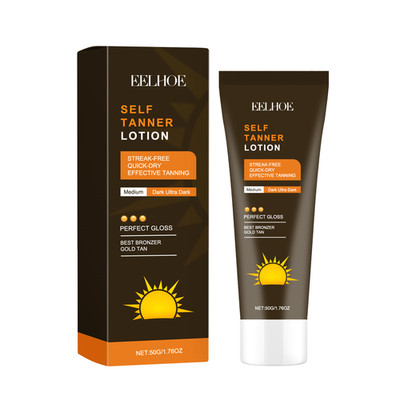 EELHOE Self Tanner Lotion, Outdoor Sun Quick Tanning Wheat Healthy Skin Hydratin