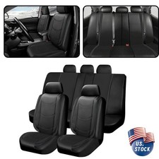 For Pontiac Grand Prix Sedan Pu Leather Car Seat Cover 5 Seats Full Set Us Black