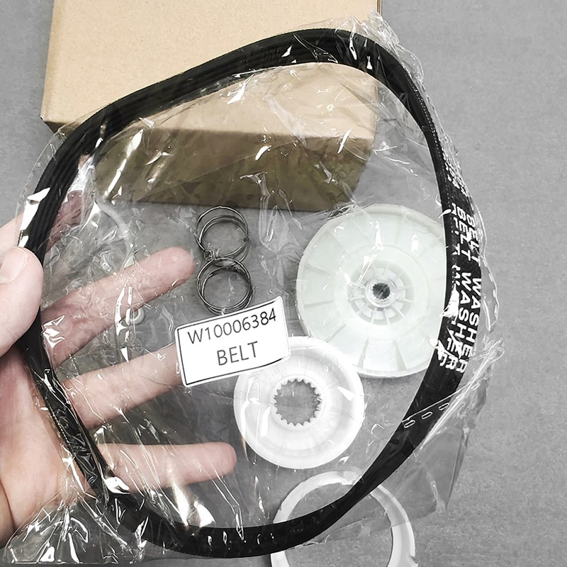 Fit Whirlpool W10006384 Washing Drive Belt & W10721967 Washer Pulley Clutch Kit