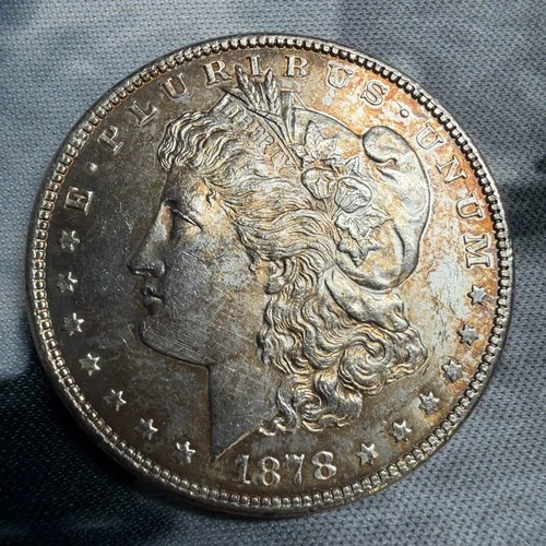 1878 S MORGAN SILVER DOLLAR! BEAUTIFUL Uncirculated Coin! WOW! Obv Tone!