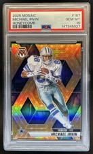 2025 Panini Mosaic Michael Irvin SP Honeycomb Prizm #187 Cowboys PSA 10 GEM MINT