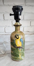 MayRich Tropical Parrot  Bird Table Accent Lamp Handpainted Handcrafted Ceramic
