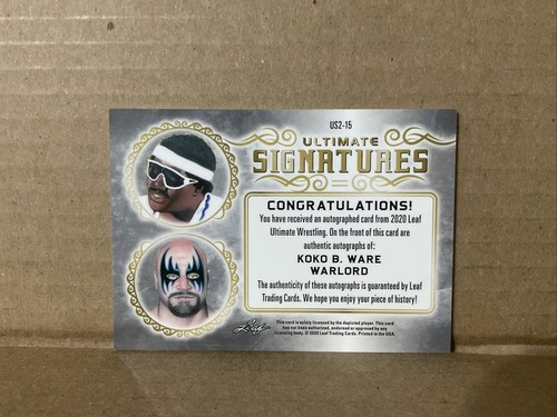 2020 Leaf Ultimate Wrestling Signatures Silver Foil Koko B. Ware Warlord Auto /3 - Bild 4 von 5