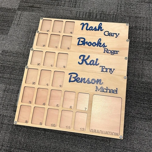 Personalised School Years Wooden Photo Frame 3D Style Memory Picture Frame Gifts - Picture 10 of 34