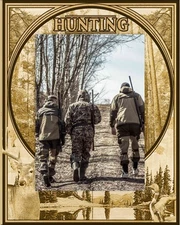 Hunting Laser Engraved Wood Picture Frame Portrait (3 x 5)