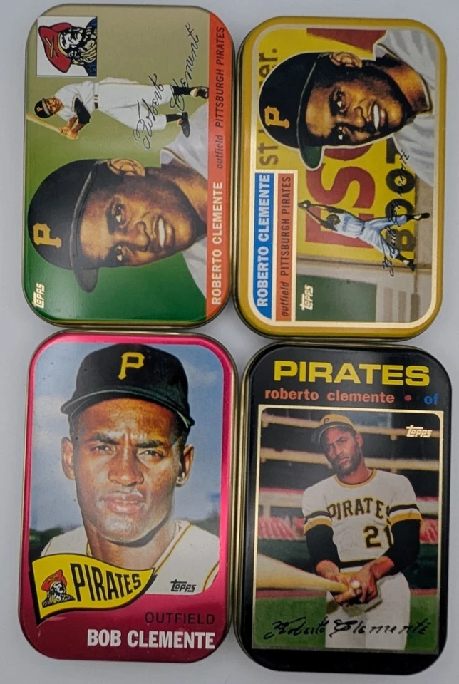 1998 Topps Roberto Clemente CONJUNTO COMPLETO de LATAS 1955 1956 1965 1971 Piratas - Imagem 2 de 4