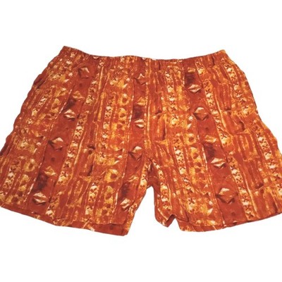 VTG Campus Esprit Swim Trunks Mens XL Lined Trunks Board Swimsuit Orange Pockets