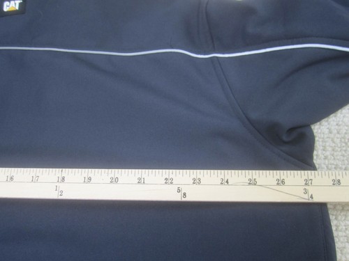 CAT Caterpillar Jacket Mens XL Blue Workwear Work Zip Up Fleece Lined w/Pockets - Picture 9 of 11