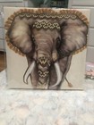 Wall Art-Canvas Print- Untamed Elephant In Jungle Picture-New-8”x8”
