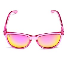 Shiny Transparent Pink Sunglasses / Deep Red