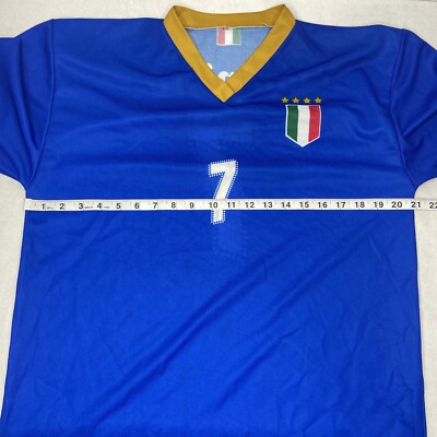 Italia ALESSANDRO DEL PIERO No. 7 Soccer Large Jersey Blue | eBay