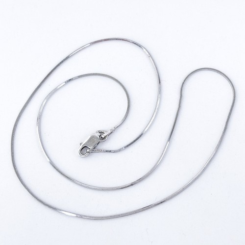 Vintage Italy BS Sterling Silver 925 Square Snake Chain Necklace 16"