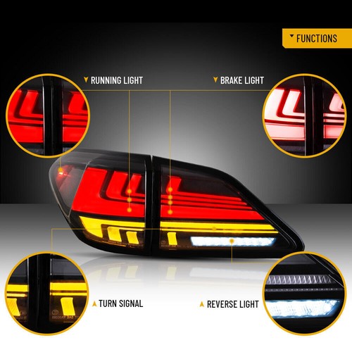 VLAND 2X Tail Lights for Lexus RX 270/330/350/450H 2009 2010 2011 2012 2013 2014 - Picture 2 of 11