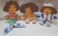 Ty Doro The Explorer Beanie Baby 3 x Plush Soft Toy Mermaid Russian Dora