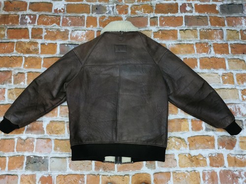 *AVIATION PILOTEN USA B6 SHEARLING LAMMFELL VINTAGE LEDERJACKE*GR: L*TIP TOP - Bild 8 von 8