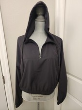 Giacca a vento nera Billabong giacca crop con cappuccio donna XL junior nuova con etichetta