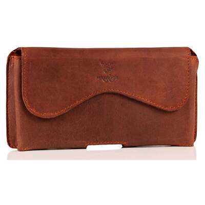 Samsung Galaxy Note 8 Echt Leder Tasche Matador Rost-2 Gürtelclip Handytasche