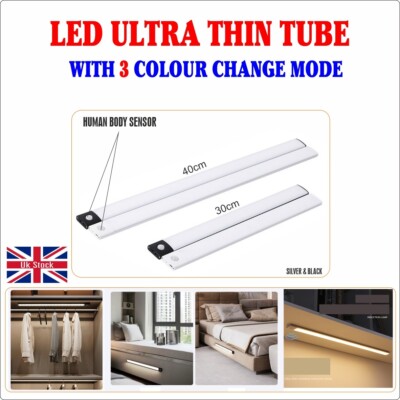 LED PIR Bewegungssensor Streifen Licht USB Wiederaufladbar Magnet Schrank Schrank Lampe