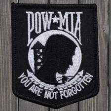 POW MIA Embroidered Patch — Iron On