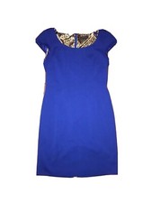Tahari Arthur S. Levine Women's Blue Sleeveless A-Line Zipper Back Dress Size 8