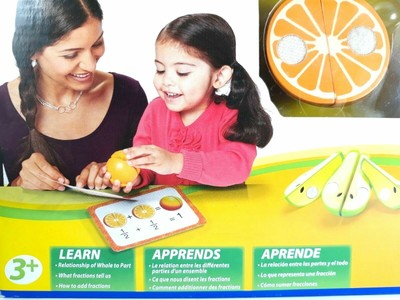 wooden fruit fraction set