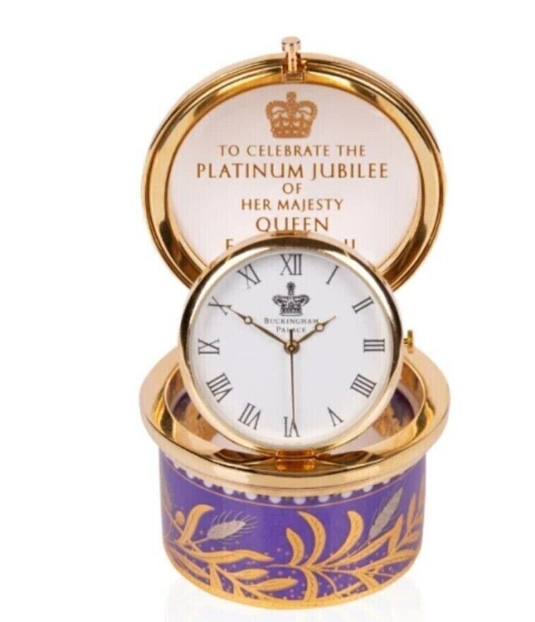 Royal Collection Trust Queen Elizabeth Pillbox Clock Platinum