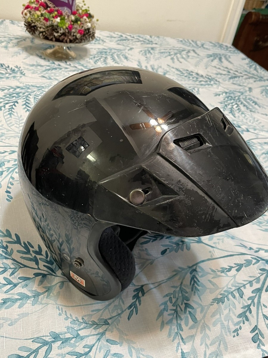 Vintage Arthur Fulmer AF 255 Black Motorcycle Open Face