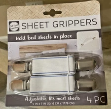 4 Pcs Bed Sheet Fasteners Blankets Elastic Holder Mattress Cover Grippers Clip