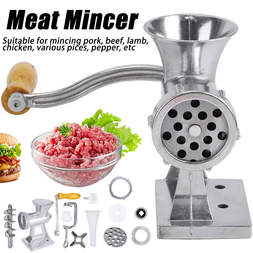 Heavy Duty Meat Grinder Mincer Stuffer Manual Sausage Filler Sauce Maker Machine