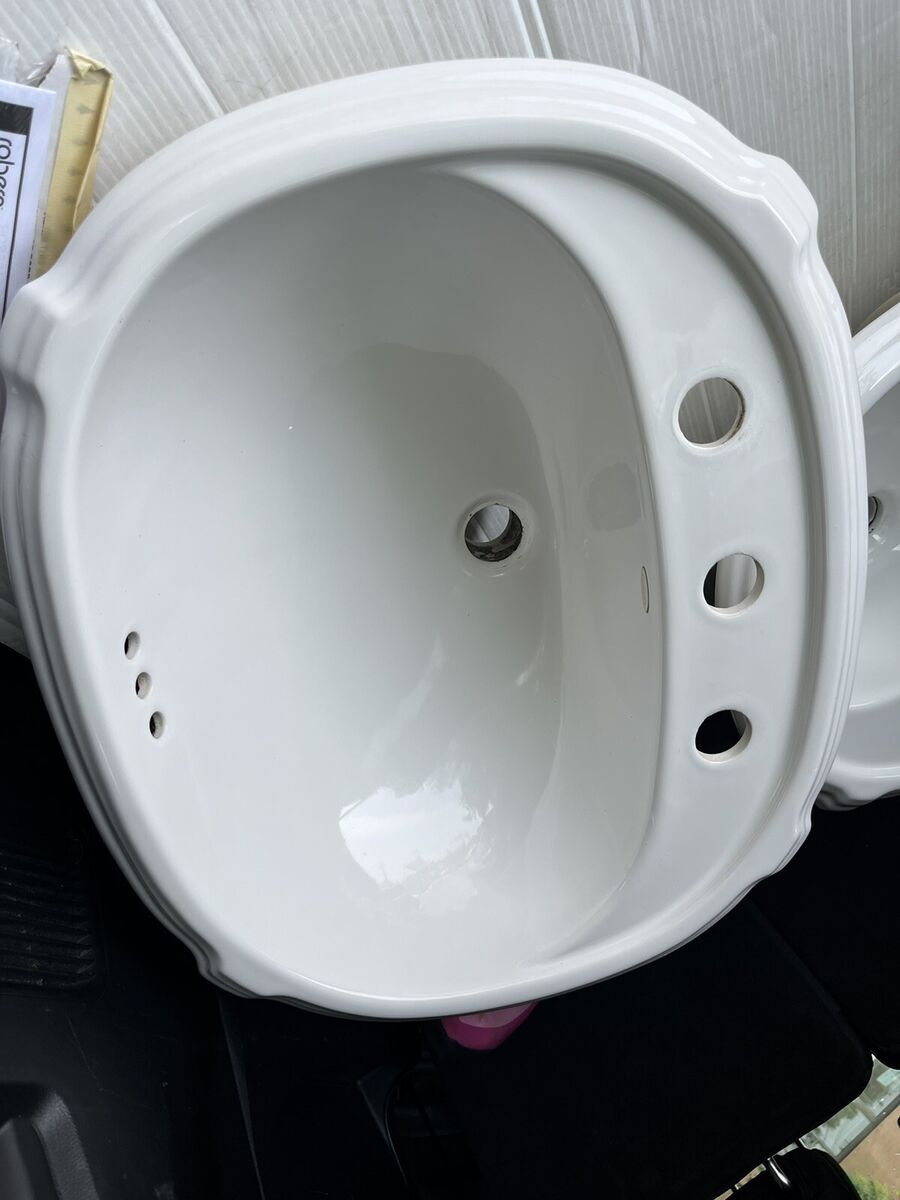 Kohler K-2189-8-0 Portrait Self-Rimming Bathroom Sink, white Kohler K-2189-8-0 Portrait Self-Rimming Bathroom Sink, white
