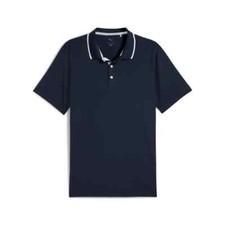 NWT MEN'S PUMA MATTR ELEVATED SOLID GOLF POLO DEEP NAVY SIZE-M
