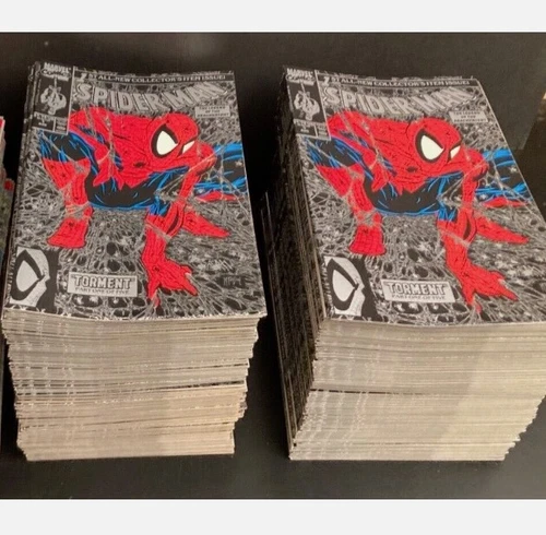Wowza! AMAZING LOT of *10* SPIDER-MAN #1 (1990) Silver Version *NM/NM+*