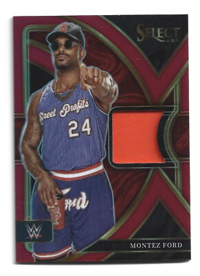 /99 Red Prizm Selective Swatches 2023 Panini Select WWE #SW-MZF Montez Ford NXT