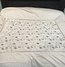 Cream Colored Linen Duvet Cover - King-size