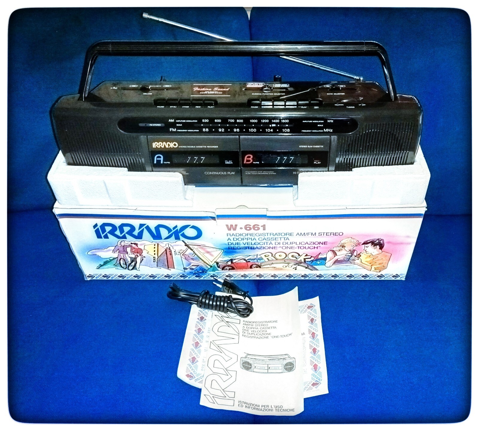 Irradio W.661 Radio Stereo Cassette Recorder - Vintage New Stock
