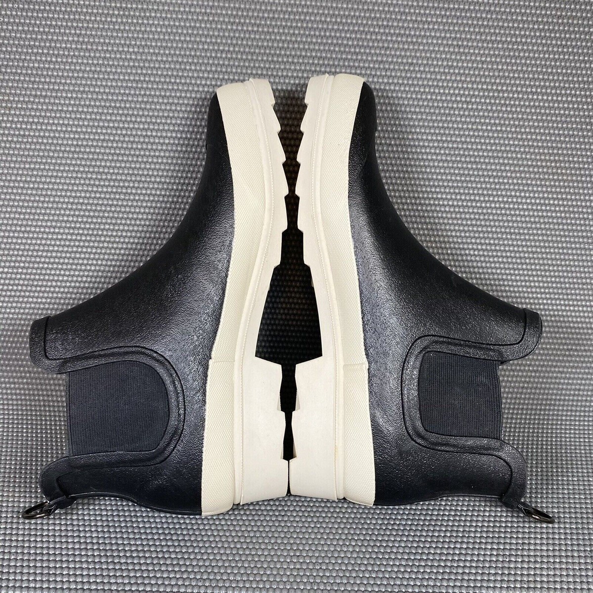 BAXTER WOOD Waterproof Hevea Chelsea Rain Boot Black & Ivory White Black and White Chelsea Rainwalker Boots | STUTTERHEIM US main image 4