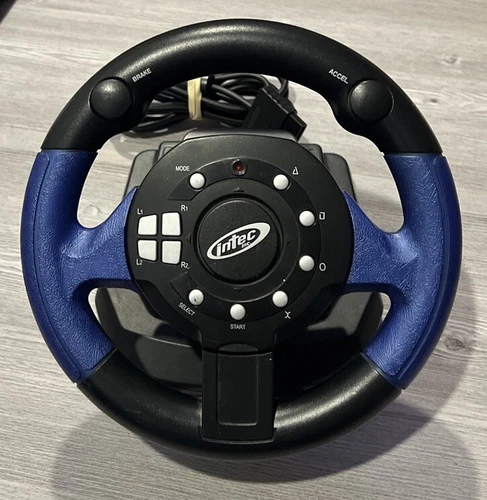 Intec Playstation 2 Pro Mini 2 Racing Wheel - Works for PS1 - FREE SHIP!