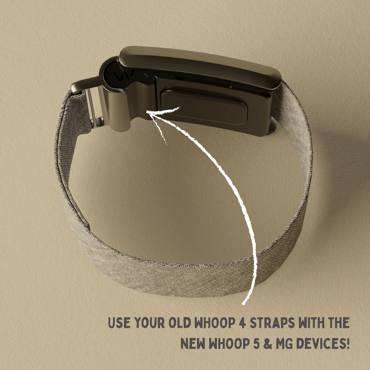 Whoop 4.0 band adapter for 5.0/MG model - Silver