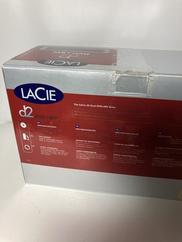 LACIE D2 8.5 GB DVD+RW Double Layer Fire Wire w Lightscribe 16x8x16x -open box - Afbeelding 4 van 6
