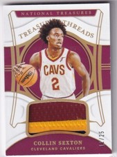2021-22 Panini NT Basketball Collin Sexton Treasure Threads 3-Colour #11/25
