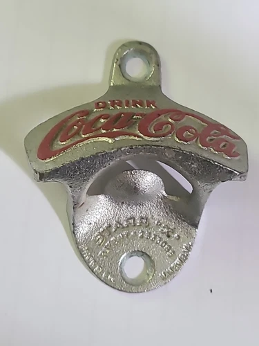 Vintage Coca Cola Starr “X” Wall Mount Cast Iron Bottle Opener Made in W Germany