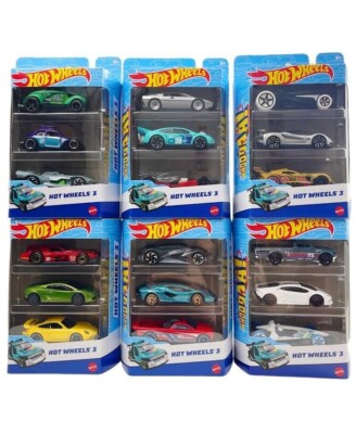 Hot Wheels 3er-Pack, Multipack von 3 Hot Wheels Fahrzeuge, Stile können variieren