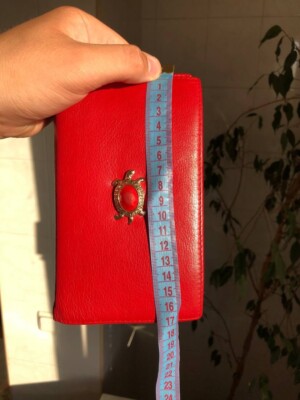Vintage Salvatore Ferragamo Unisex Card Holder Wallet Red Leather