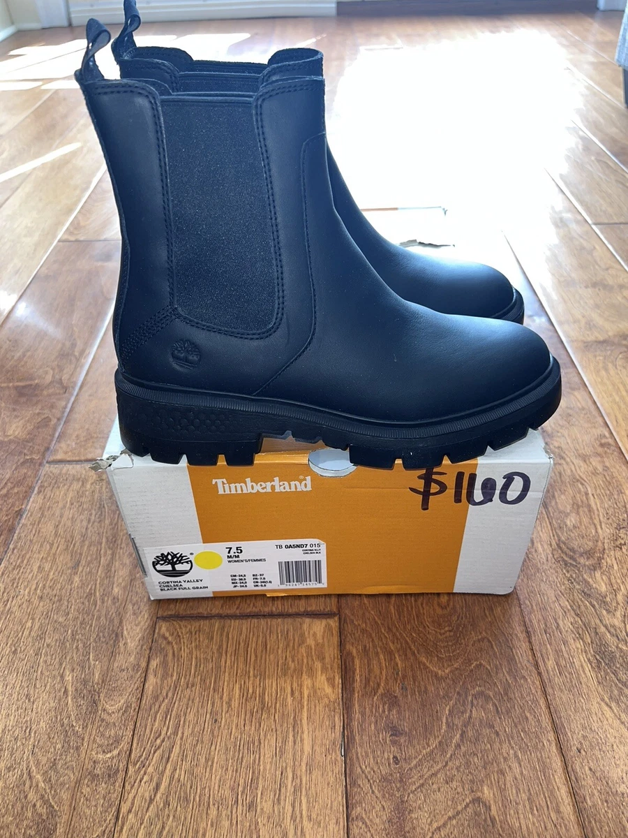Timberland Cortina Valley Chelsea Blk Full Grain Womens 7.5